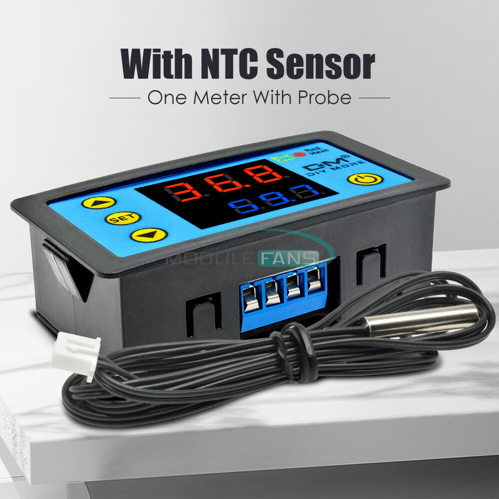 Red+Blue W3231 Dual Display LCD DC24V Digital Thermostat Temperature Controller