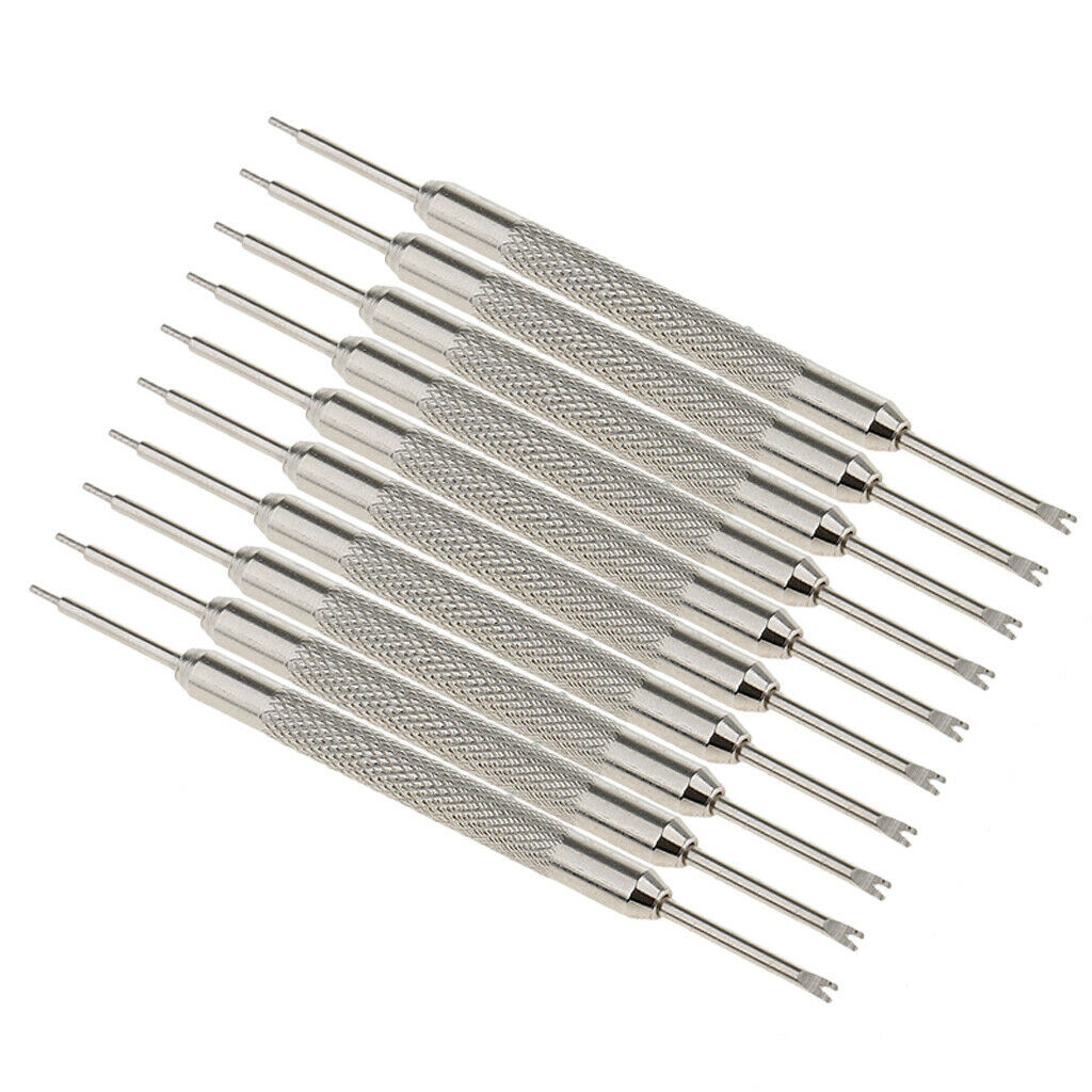 10pcs Stainless Steel Watch Band Spring Case Opener Kit Link Pin Remover Repair