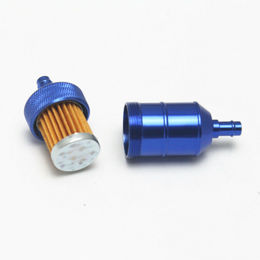 2x Motorcycle  Dirt Bike ATV Quad Inline Fuel Gas Filter 5/16 In 8mm Blue