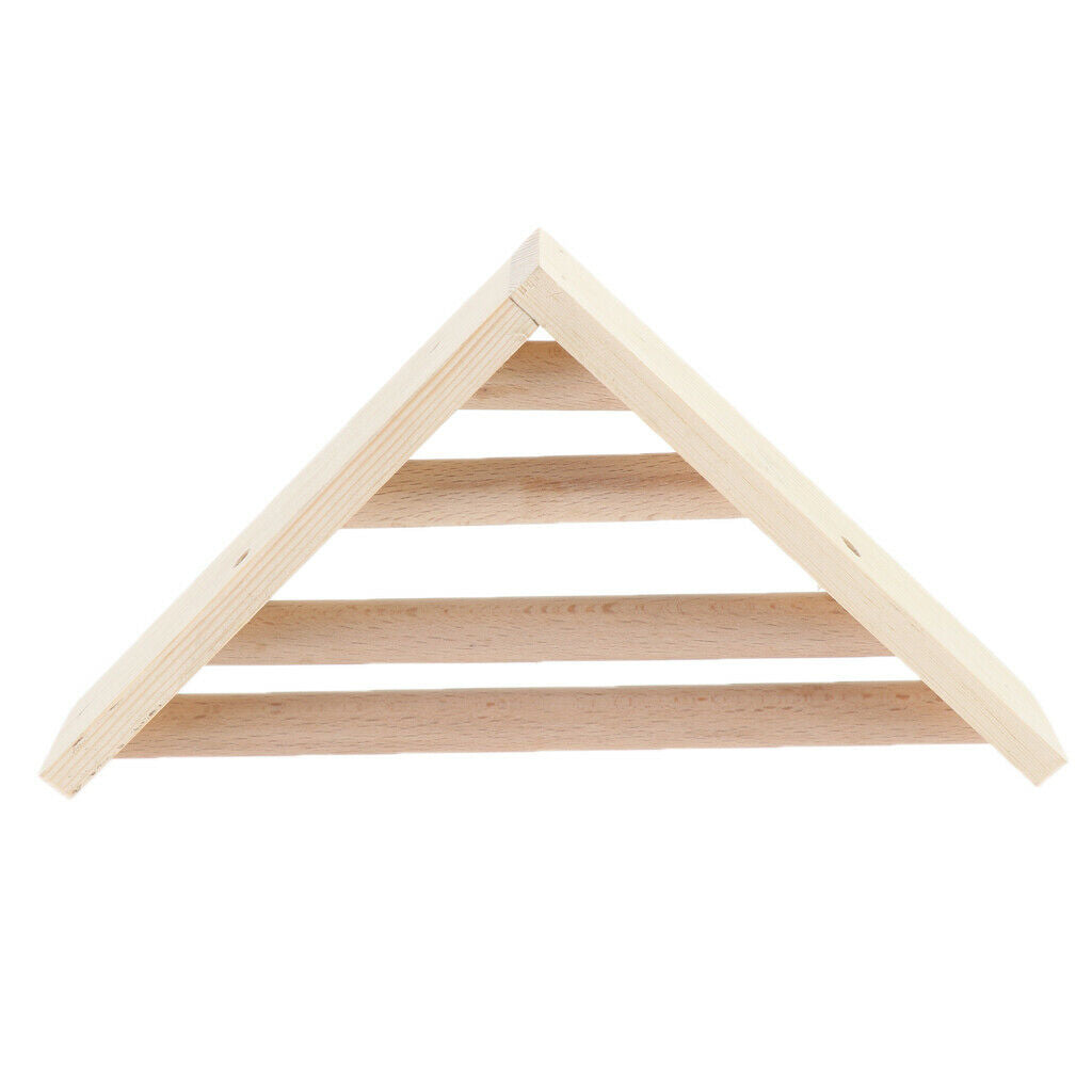 17x17cm Wooden Parrot Bird Cage Perches Triangle Stand Platform Budgie Toys Bird