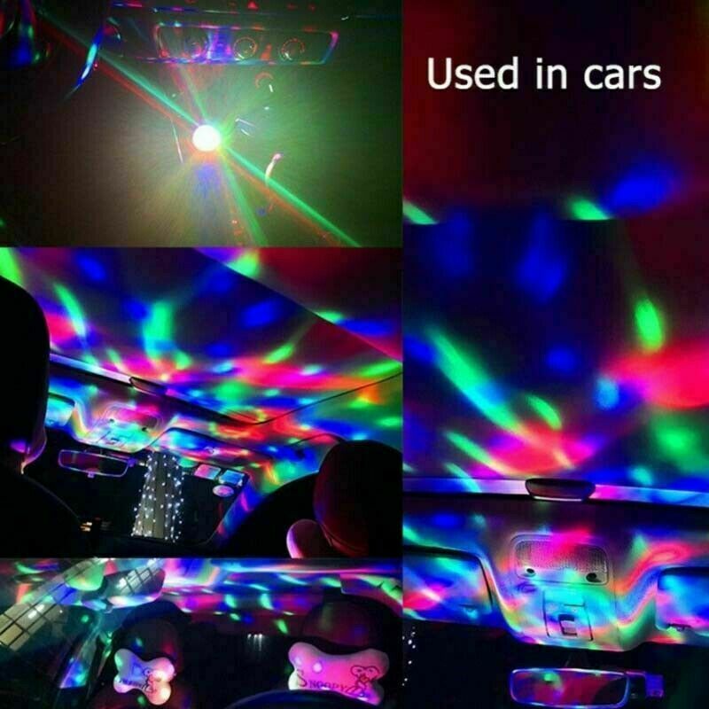 2X USB Mini LED RGB Disco Stage Light Party Club KTV Xmas Magic Phone Ball Lamp
