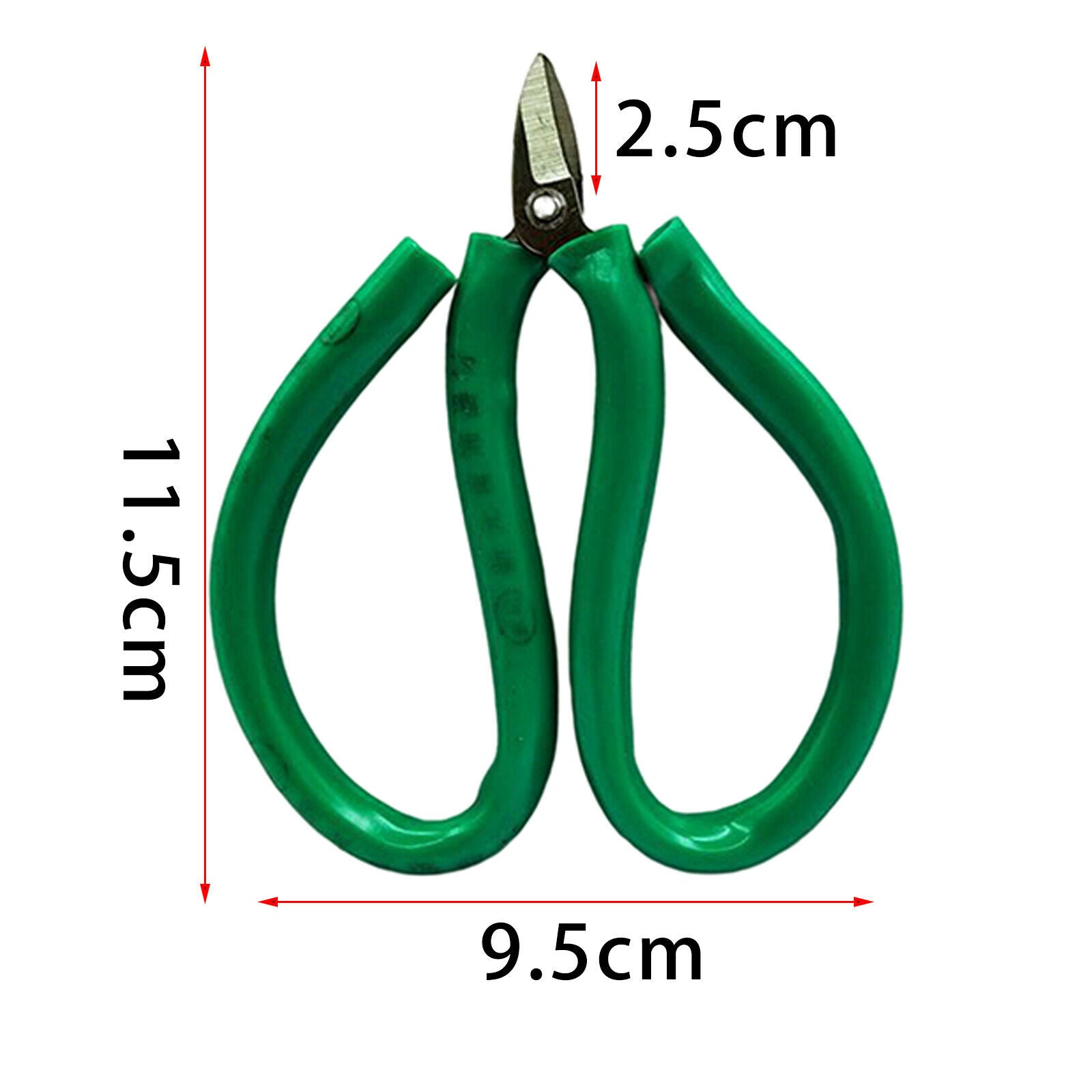 Wire Cutter Scissors Green Handle Anti Corrosion for Clothing  9.5x11.5cm