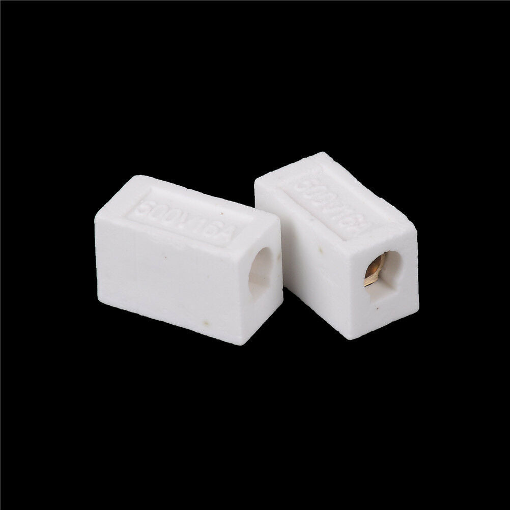 2Pcs High Temperature Ceramic Connector Block 30A 1 Way WF