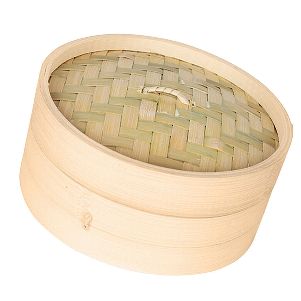 3pcs Bamboo Steamer Restaurant Kitchen Steaming