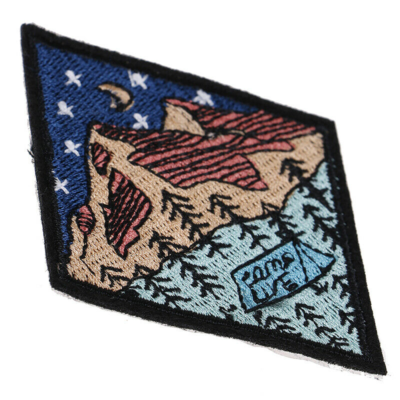 camp life embroidered patch outdoor camping badge applique sew on patch.l8