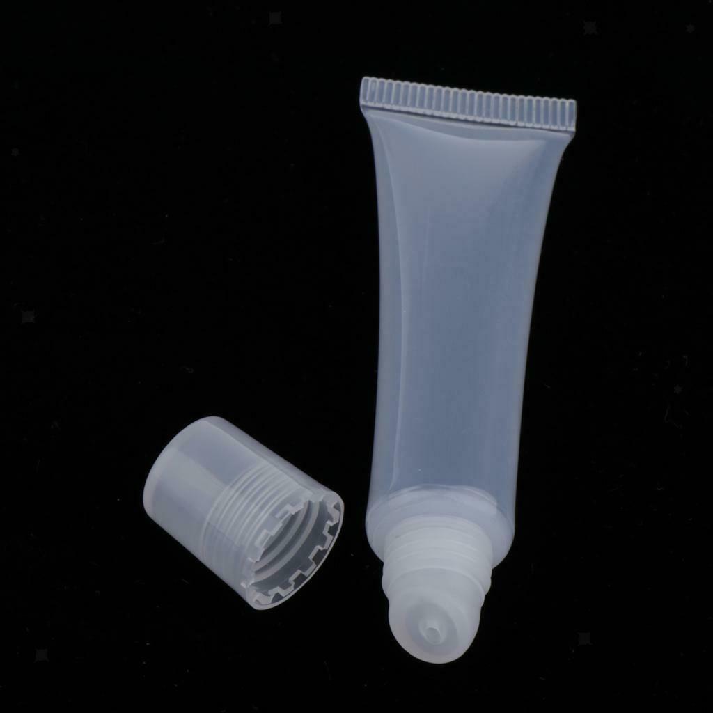 20PCS 8g Refillable Plastic Lip Gloss Lip Balm Clear Squeeze Tubes Bottles, Soft