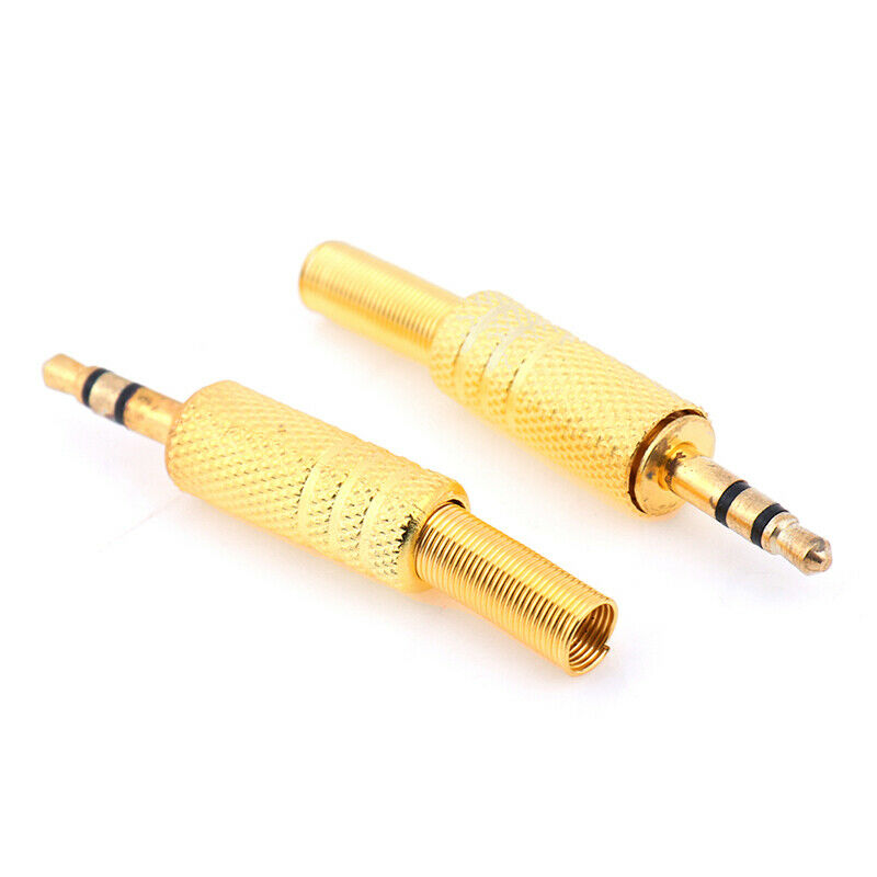 2Pcs Stereo 3.5mm Headphone Earphone DIY Male Audio Jack Plug Solder Conn.l8