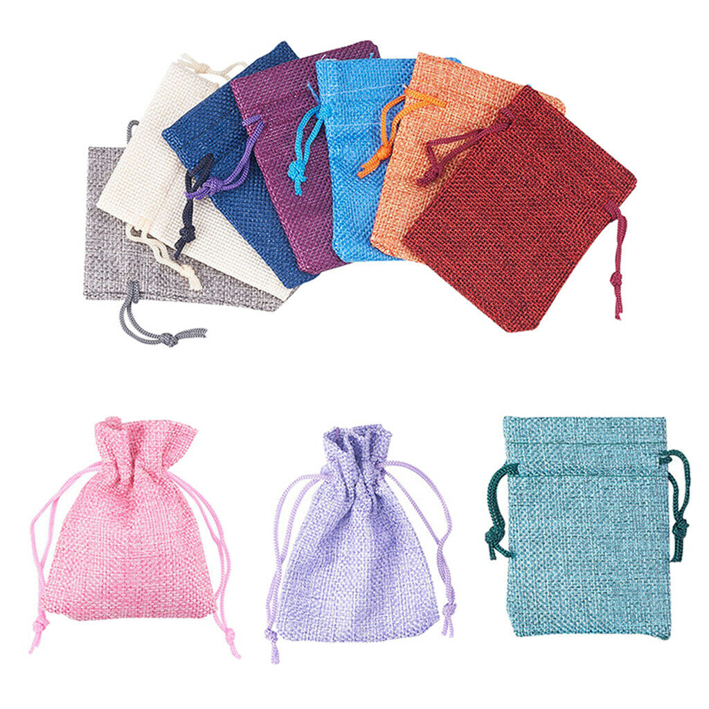 10 Pieces Burlap Bags with Drawstring, Gift Bag Bulk Wedding Party Favors,