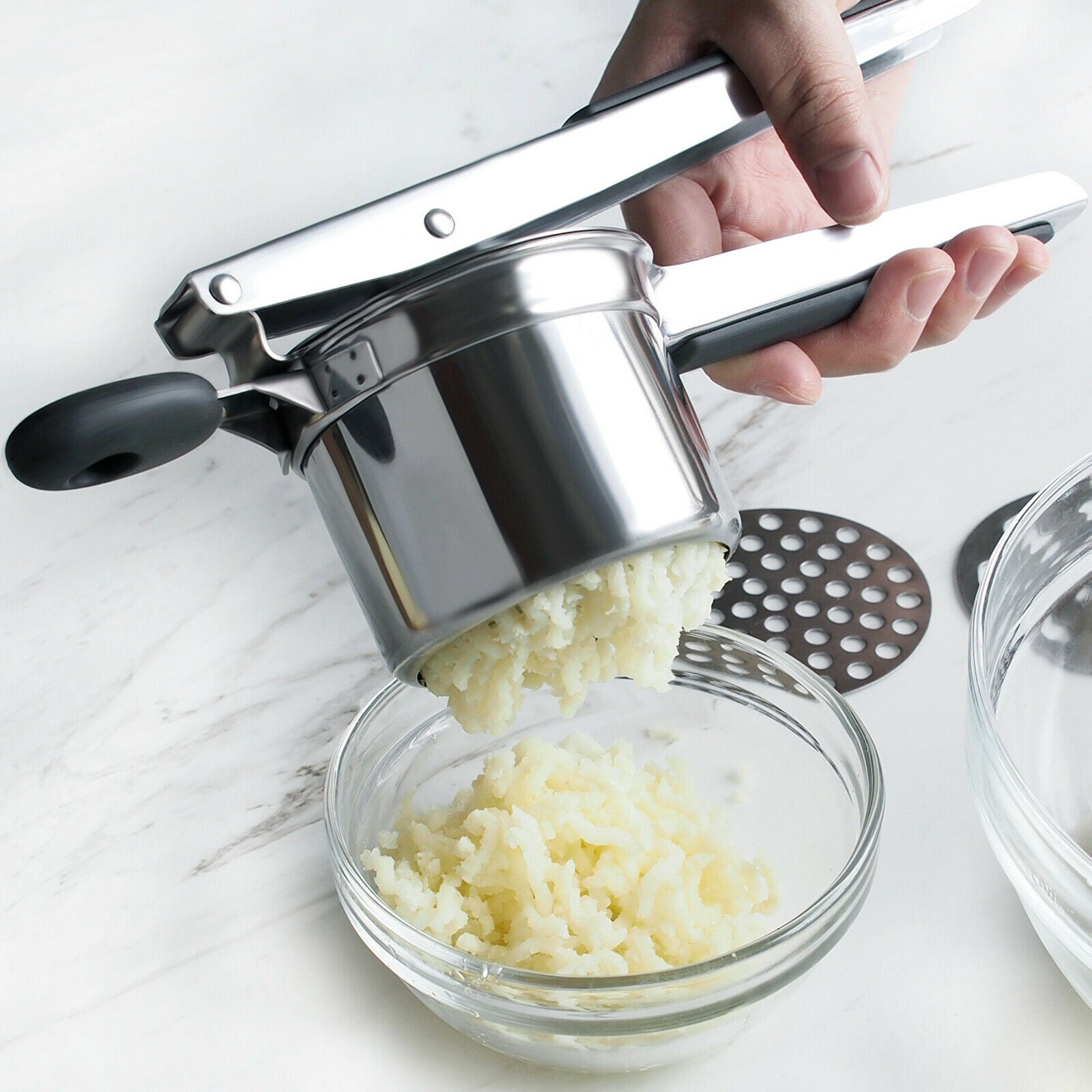 Stainless steel potato Ricer fruit masher for potatoes, carrot sweets