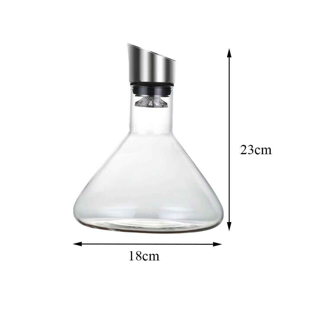 Handmade Lead-free Crystal Wine Decanter Home Drinkware Wine Breather Carafe