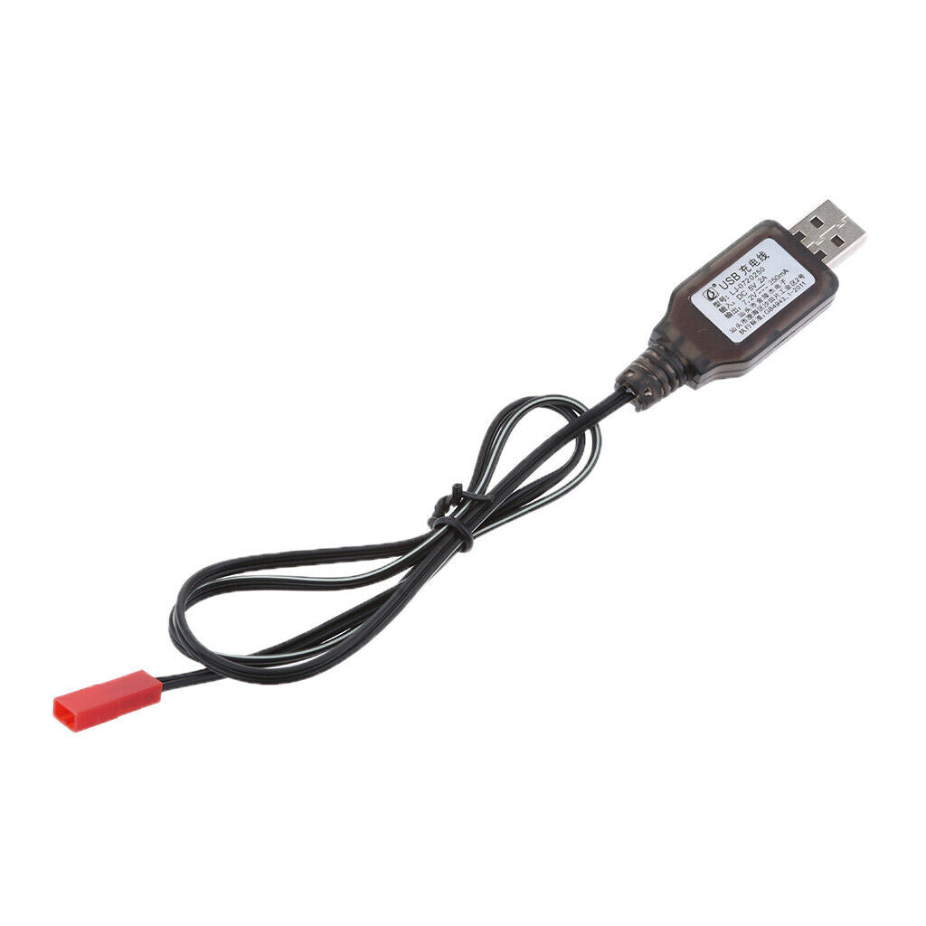 Premium 7.2v USB to JST-2P NI-MH/NI-Cd Battery Charging Cable for RC Toys