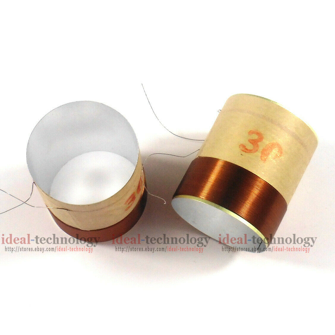 2pcs  30.5mm Voice coil Copper wire 8 Ohm For Loudspeaker Repair