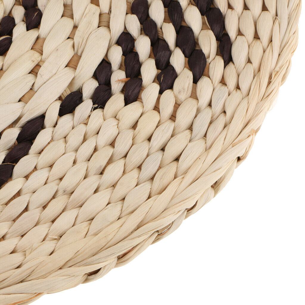 Japanese Style Handmade Straw Woven Seat Cushion Tatami Dia. 48cm (18.90")