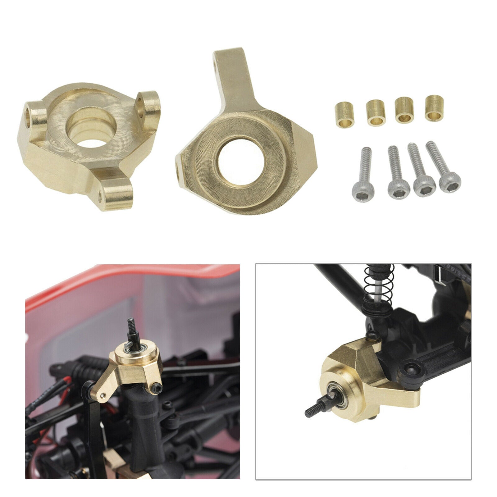 2pcs RC Steering Knuckle Repalce for 1/24 Axial SCX24 90081 AXI00001 Car