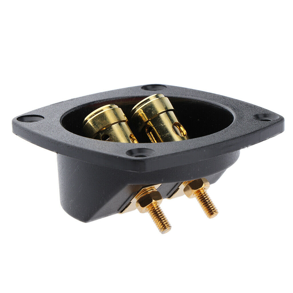 DIY Home Car Stereo Screw Terminal Cup Connectors Subwoofer Plugs 2-Way #2