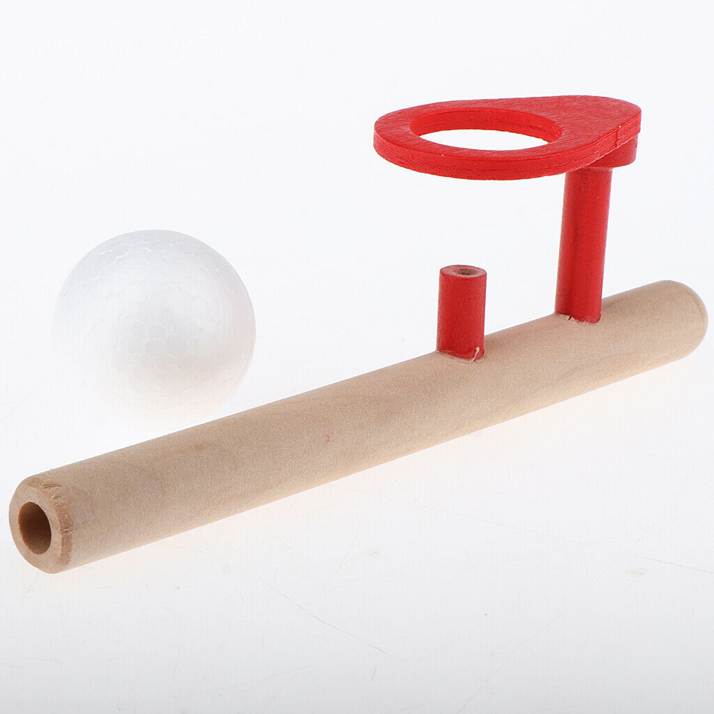 Wooden Toys Blow Pipe - Gravity Defying Blowing Balls Educational Toys Games
