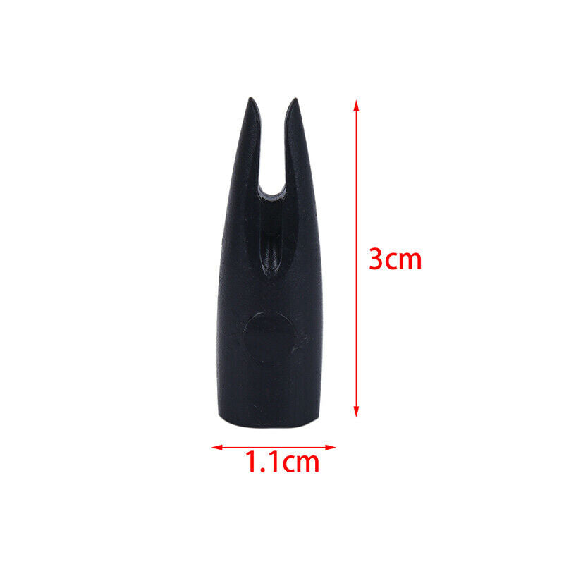 30PCS 8mm Archery Arrow Nocks Plastic Tails For Wood Bamboo Shaft Bow & H.l8