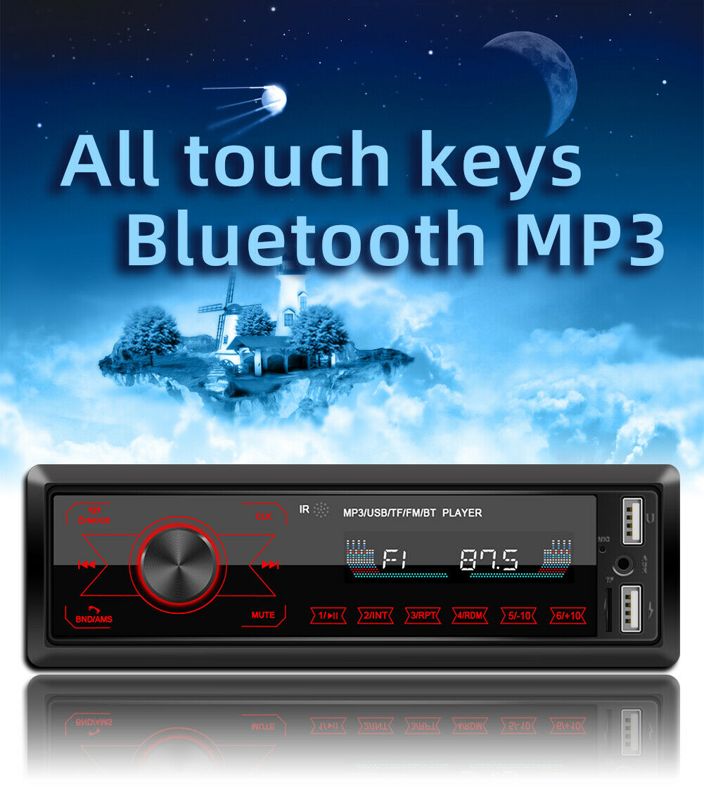 Car Bluetooth MP3 Player In Dash AUX-in Radio Receiver Head Unit LCD Car Player