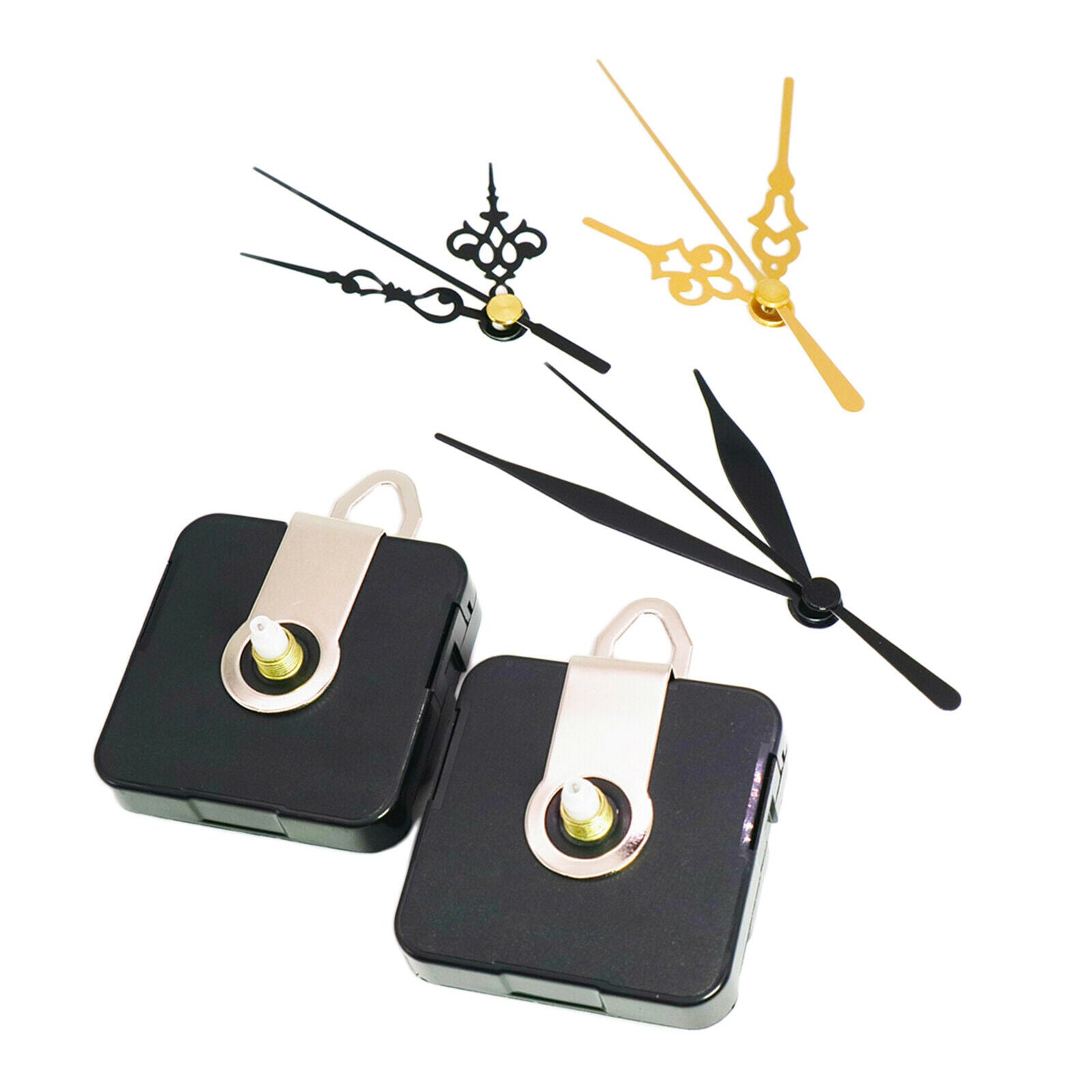 2Pcs Quartz Clock Mechanism Movement Motor 3 Sets Hands Repair Parts Set