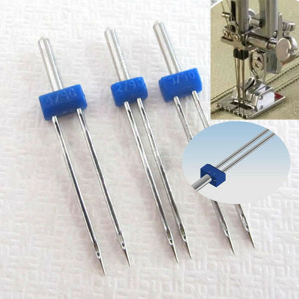 3PCS Steel  Stretch Twin needles Double Needle For Sewing machine Set DIY New