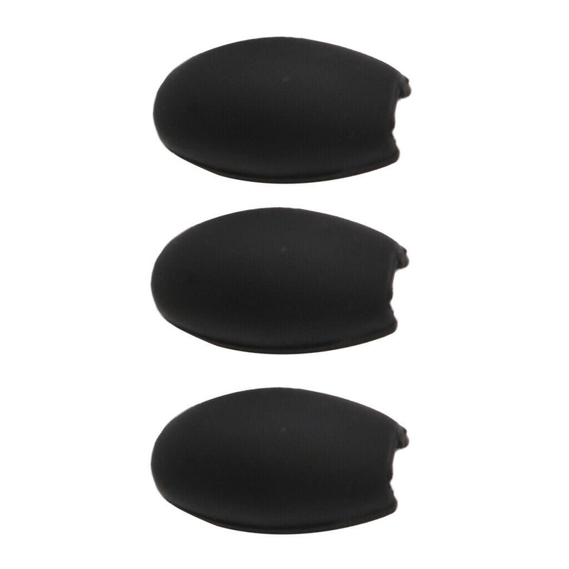 Pack of 3 Instrument Silicone Thumb Palm Key Pad Parts Black Musical Gifts