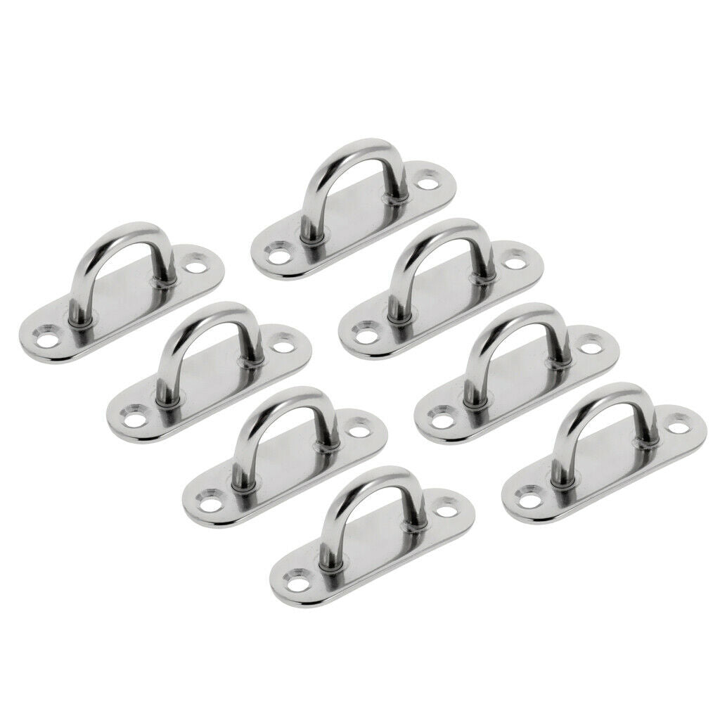 316 6mm Oblong Eye Plates 1/4" Marine  Pad Boat Rigging Hardware Hook