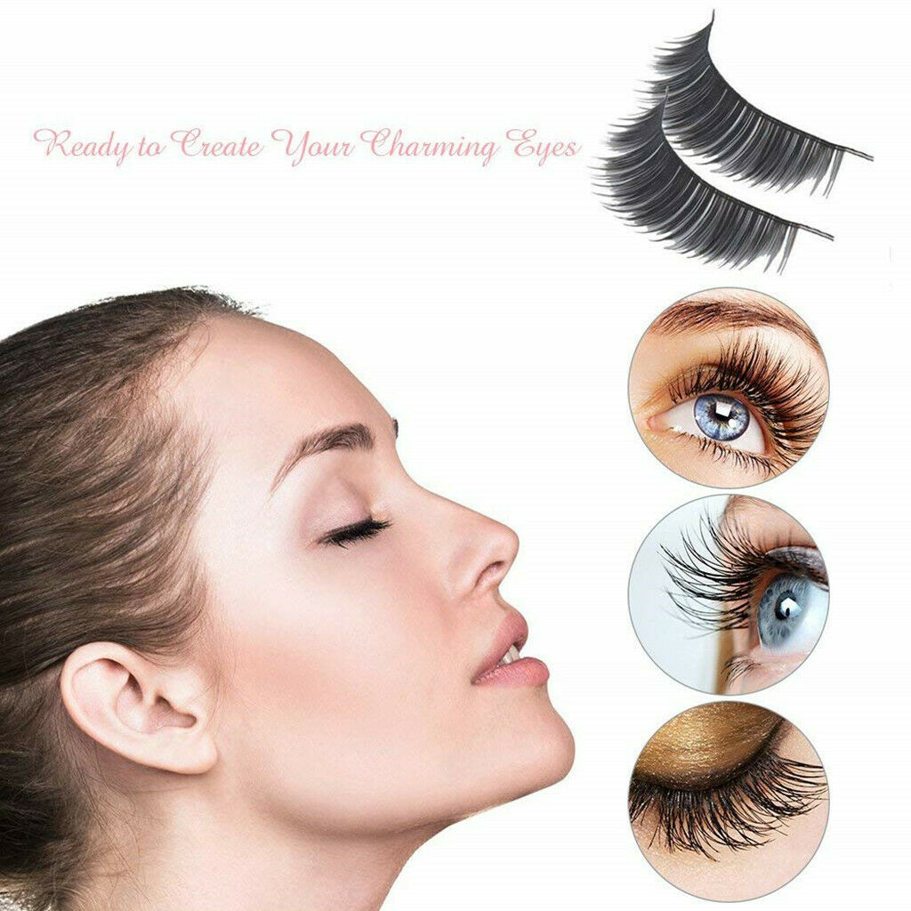 5 Pairs Soft Natural Cross Handmade Eye Lashes Makeup Extension False Eyelashes