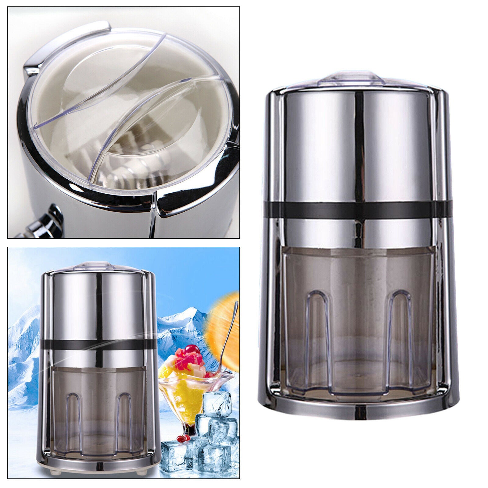 Portable Manual Ice Crusher Shaver Home DIY Handheld Ice Breaker Club Pub