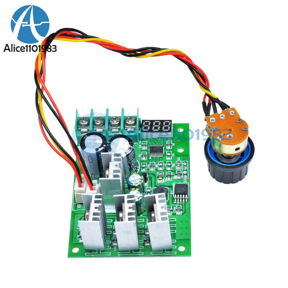 30A DC6-60V PWM Motor Speed Controller Module Dimmer Current Regulator+ Display