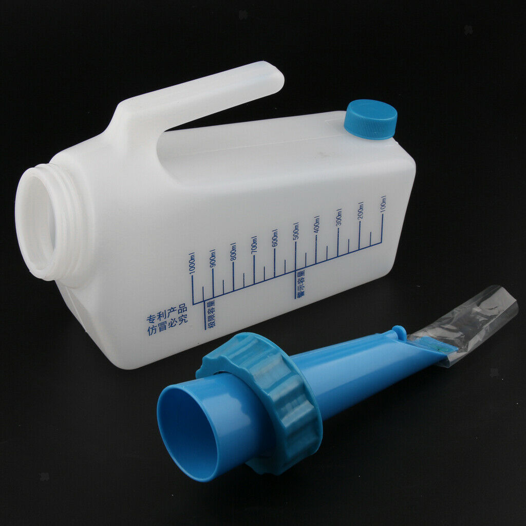 Portable Male Kids Pee Urinal Bottle w/Screw Top Spill-Proof for Car Travel