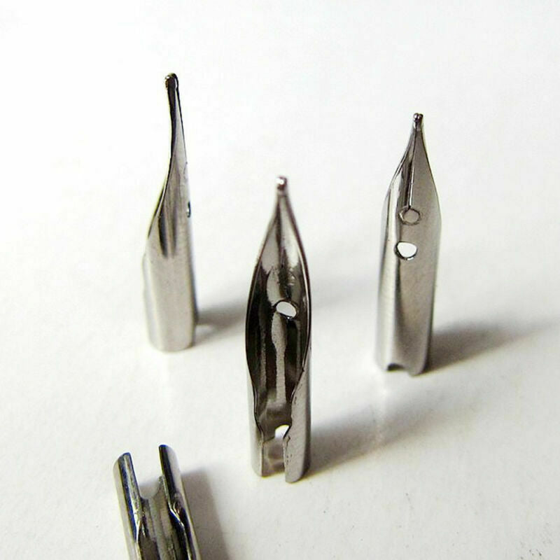 10X 0.38mm Universal Fountain Pen Point Fine Nibs Alloy Replacement Accessories