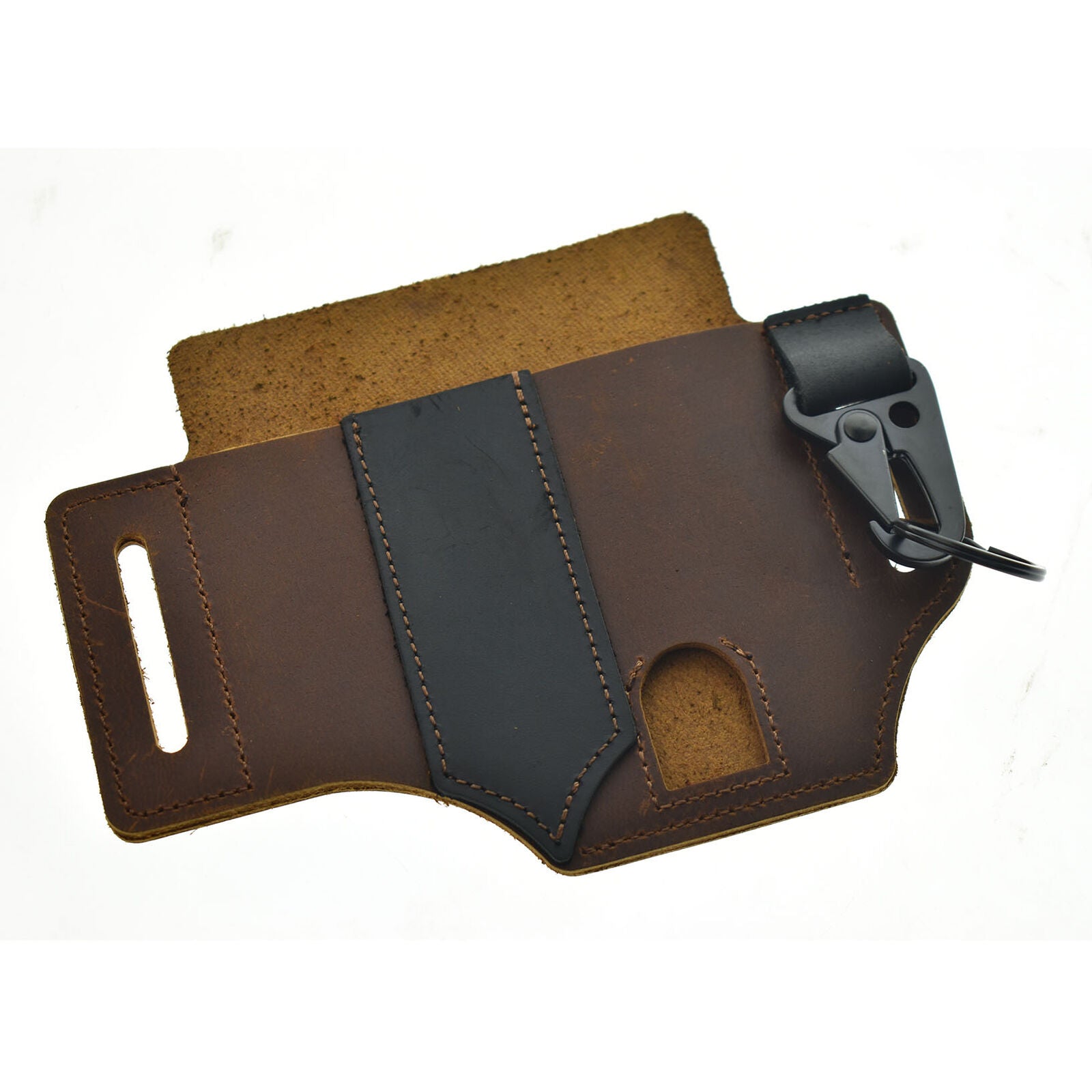 Multitool Leather Sheath EDC Pocket Organizer with Pen Holder