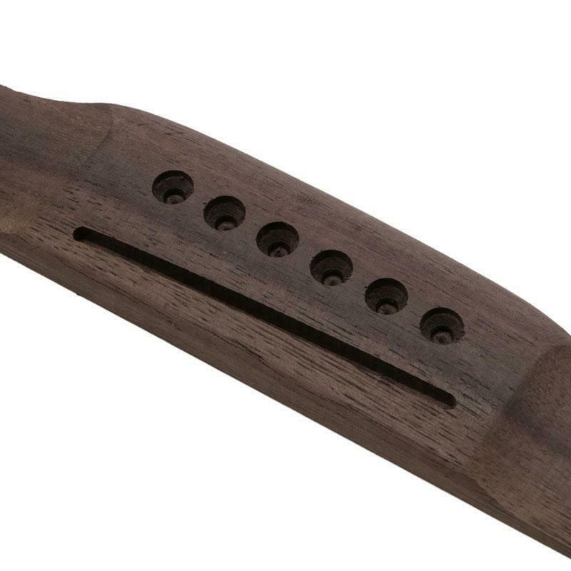 1pc New 6 String Rosewood Saddle Thru Guitar Bridge For Acoustic Guitar Folk