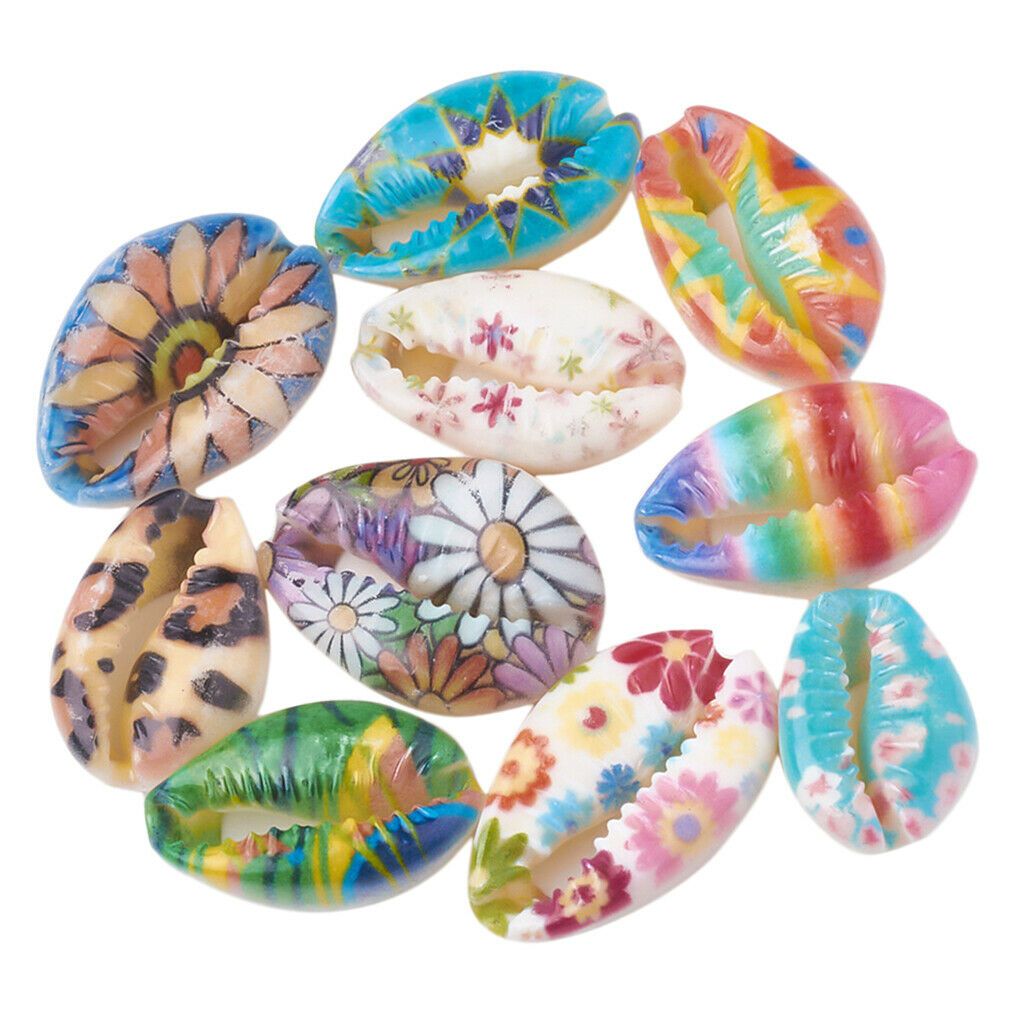 50pcs Colorful Shell Multi Color Necklace Beads Bracelet Making DIY Crafts