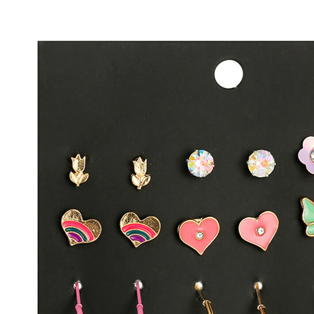 9Pairs Enamel Stud Earrings Butterfly Womens Statement Drop Earrings Jewelry