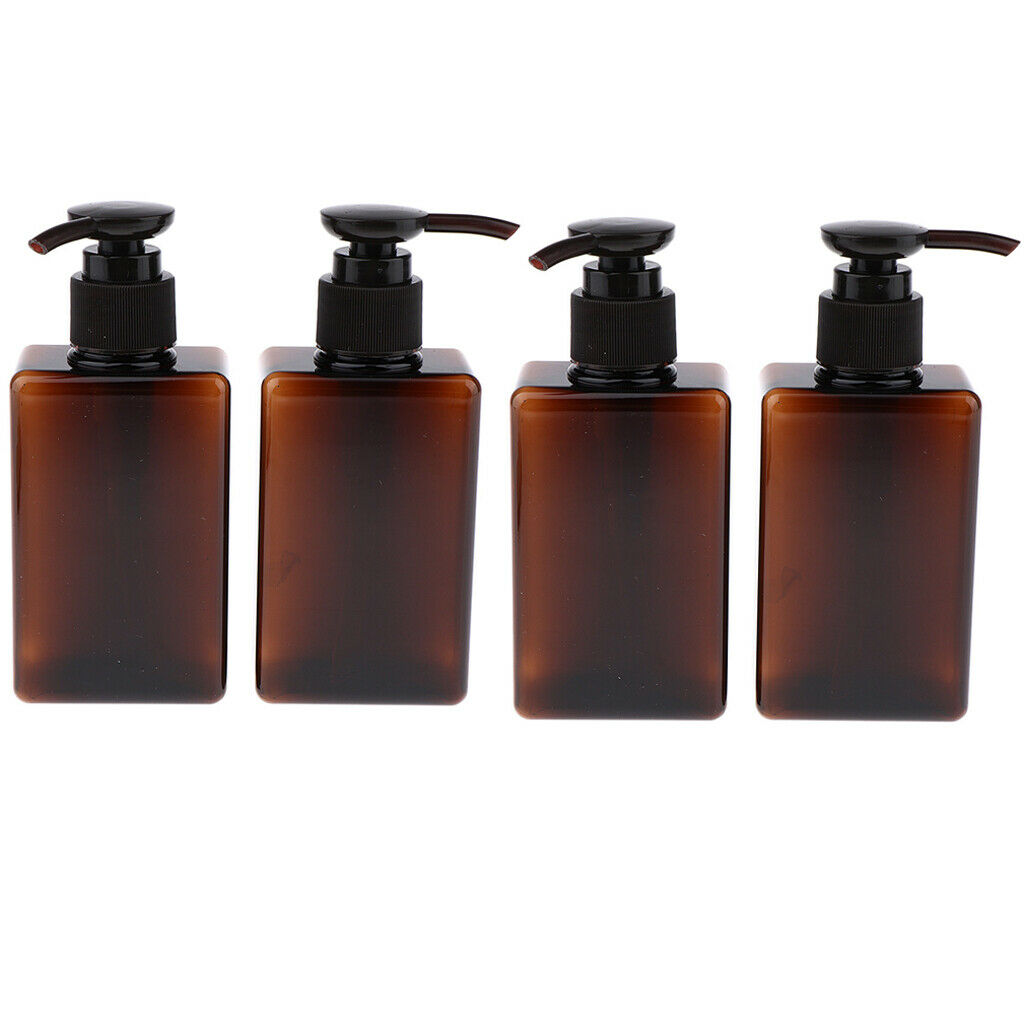 4x150ml Empty Pump Bottle, Travel Refillable Bottle Dispenser for