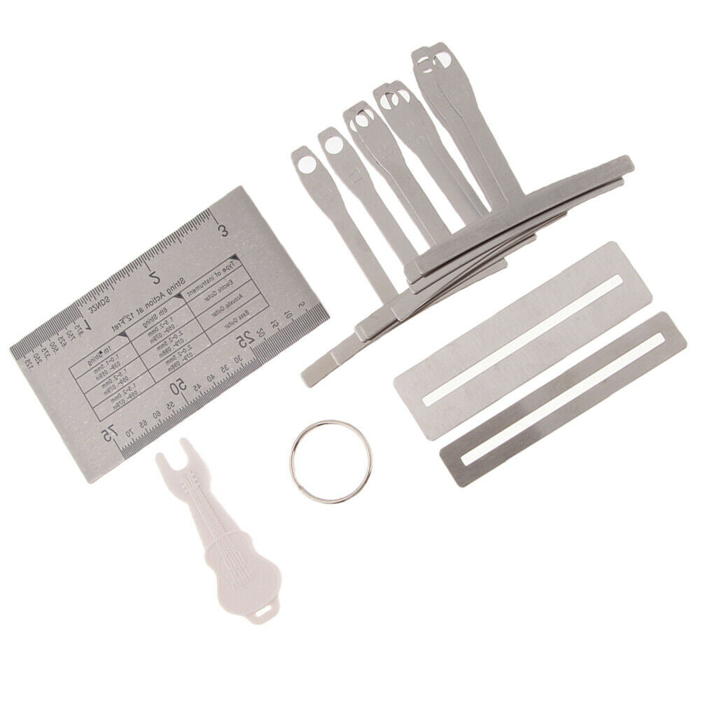 Set of 13 Premium Luthier Tool for Guitar Bass Setup, Bridge Pin Puller, String