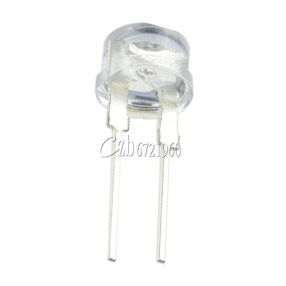 50PCS 8mm 0.5W Straw hat white LED High-Power Emitting Diode Light