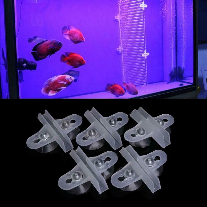 5pcs Aquarium Fish Tank Divider Suction Cup Divider Plastic Sheet Holder Set New