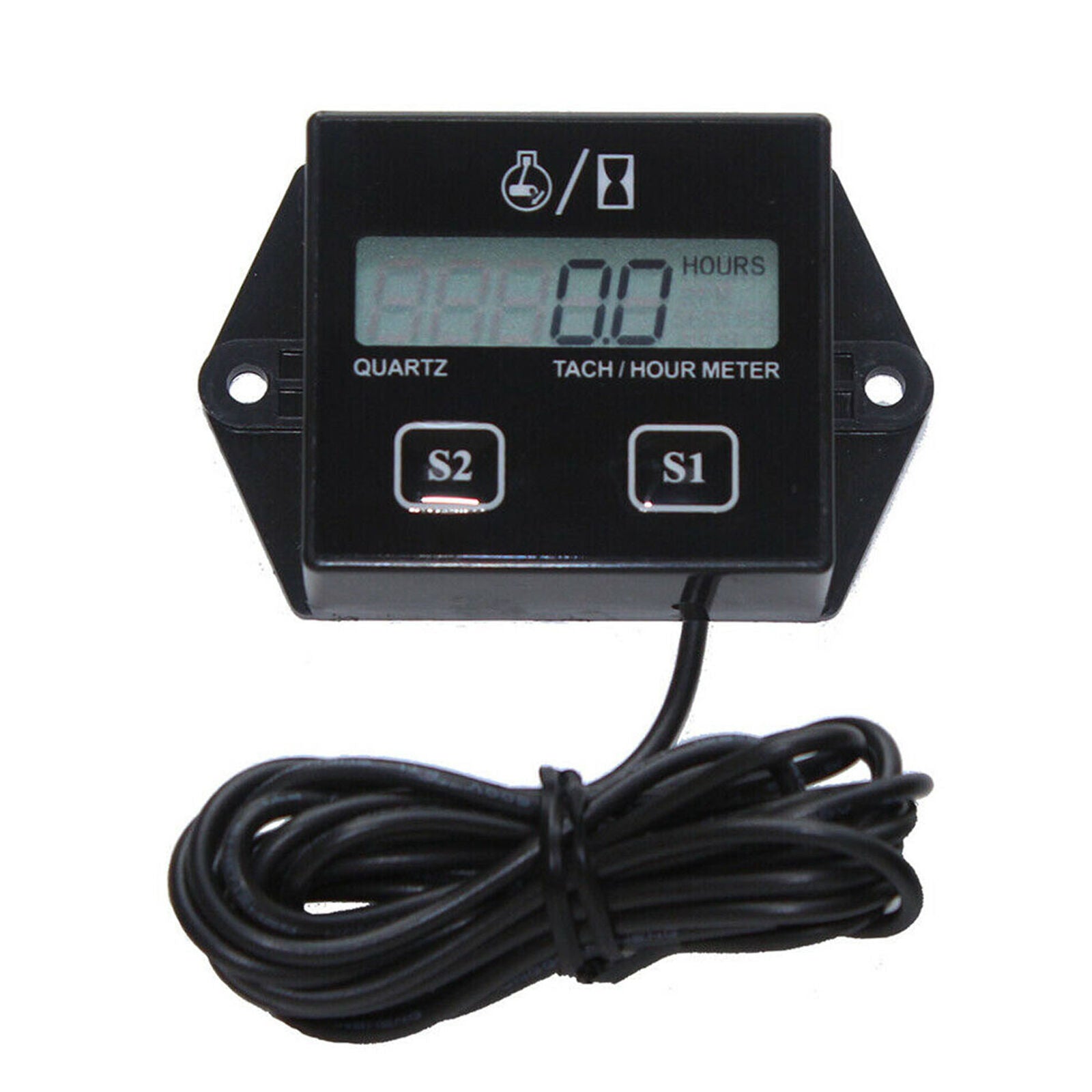 Digital RPM Tach Hour Meter Tachometer Gauge For Motorcycle Dirt Bike 2/4 Stroke