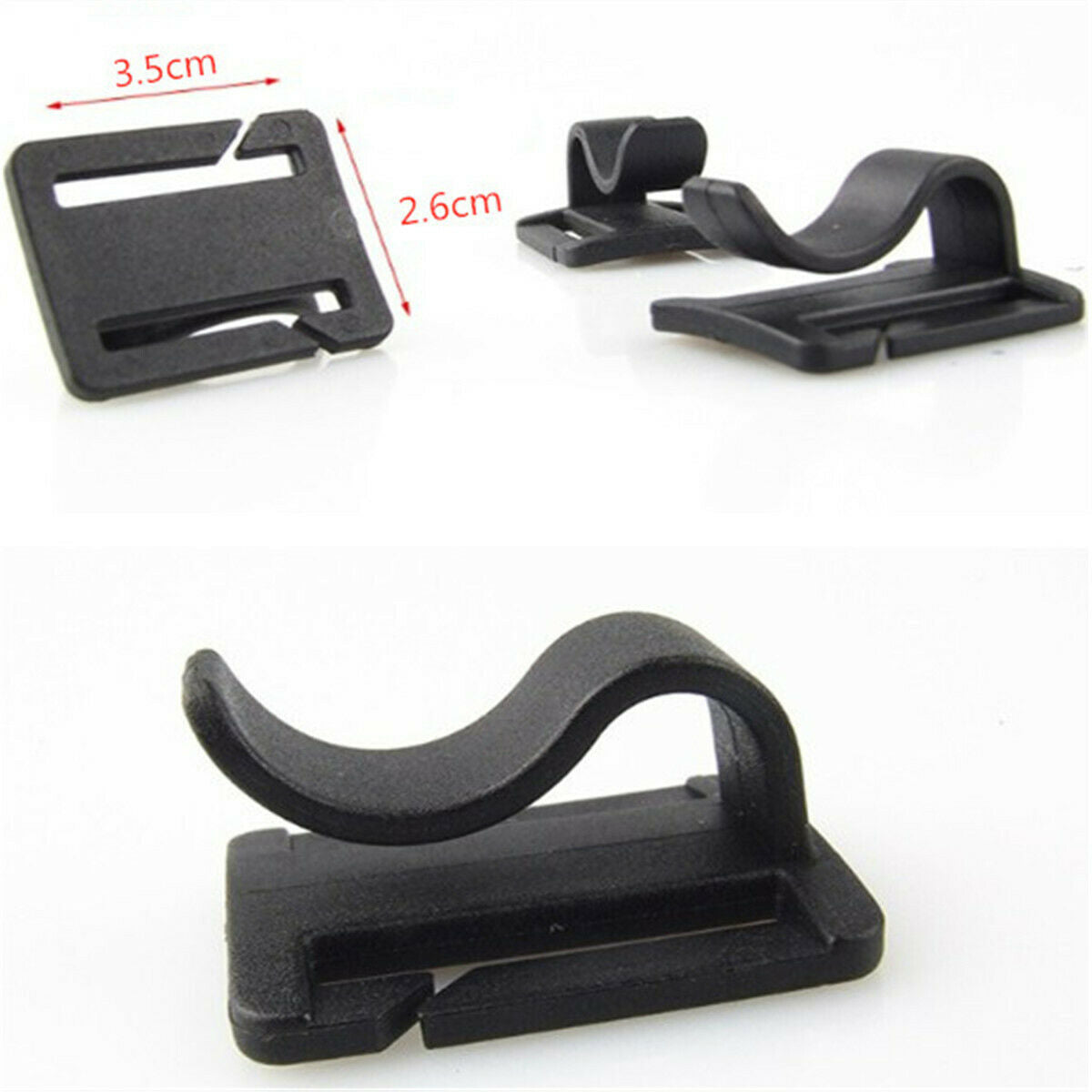 4pcs Rotatable Water Bladder Tube Trap Hose Clip for Webbing Travel Backpack