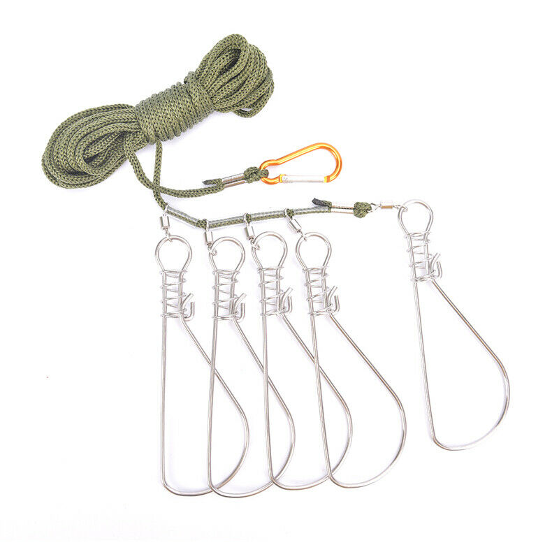 Fishing Lock Buckle fishing Snaps Chain Stringer With Float Live Fish Loc.l8