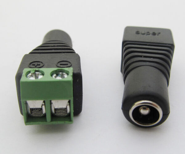 50pcs 5.5x2.5mm CCTV DC Power Female Jack Connector new