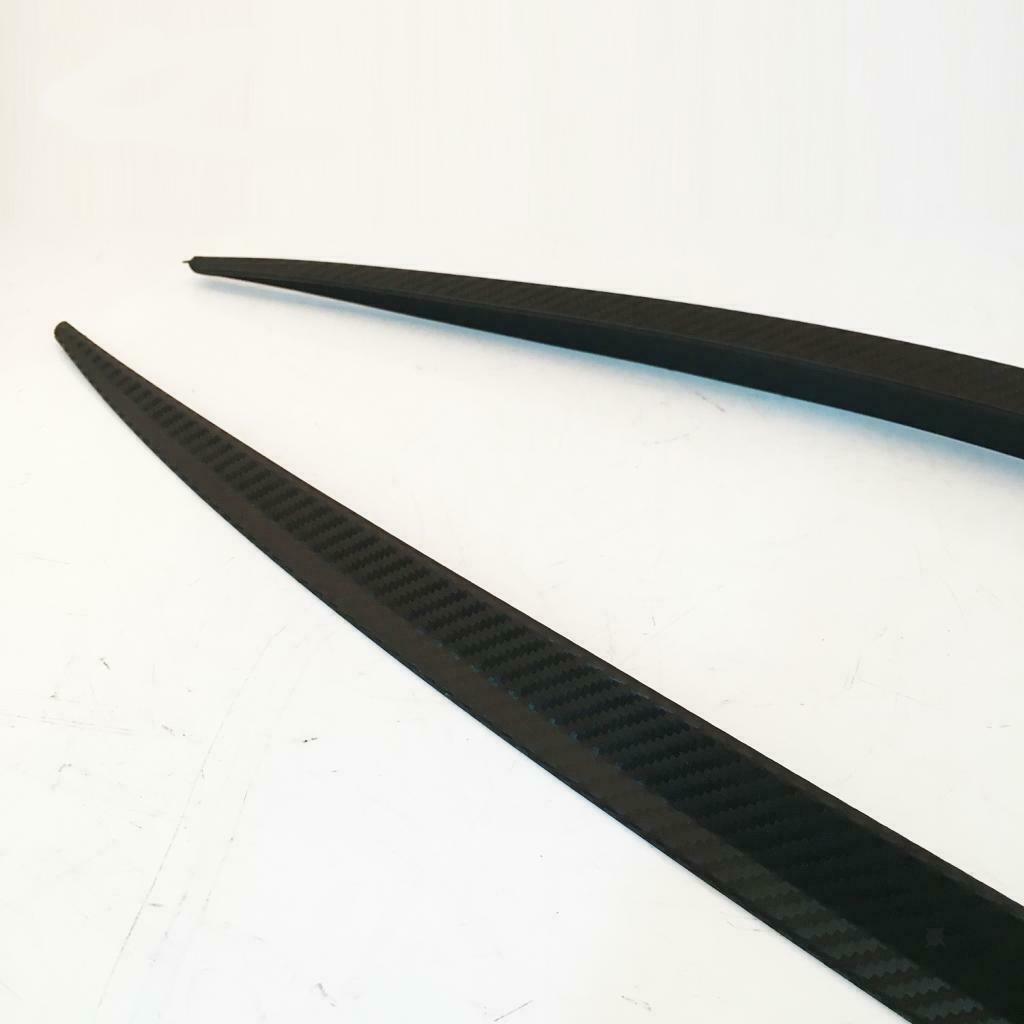 2x Car Fender Arch Wheel Eyebrow Trim Protector Strips Carbon Fiber Black