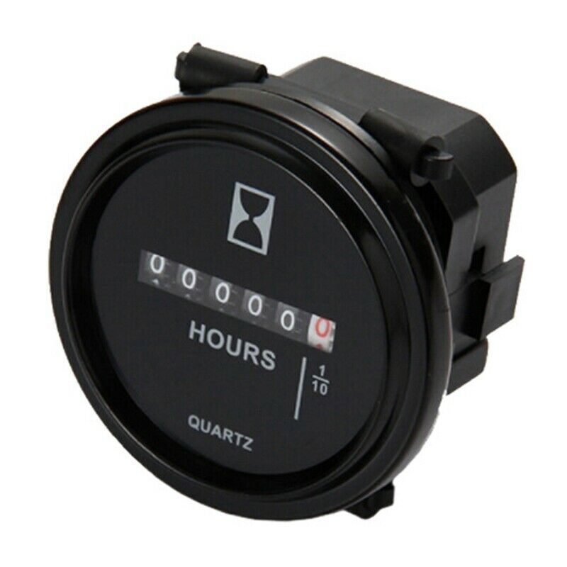 Snap in Hour Meter Round LCD Hour Meter Quartz Hour Meter DC 6-80V for Fork CaA1