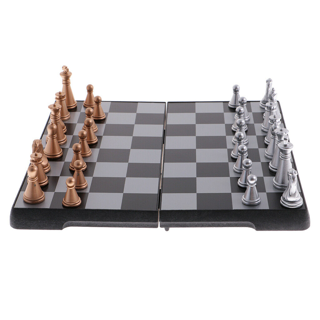 Folding Magnetic Chess Set with Portable Chess Board for Children