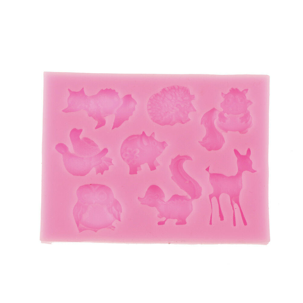 Animal Chocolate Silicone Mold Fondant Molds Squirre Deer Mould Cake Tool.l8