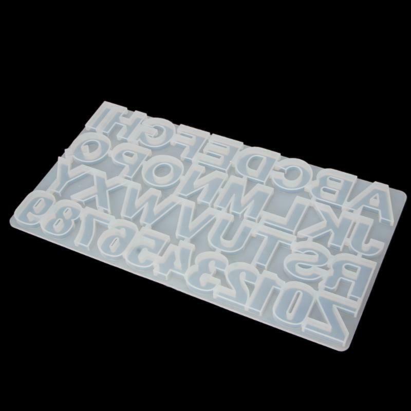 36PCS Handmade Jewelry Making Tool Alphabet Letters Numbers DIY Silicone Mould