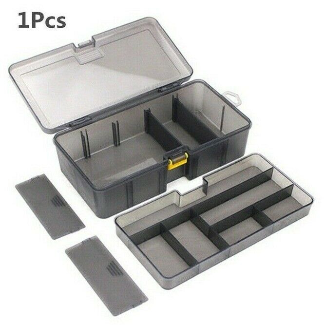 New Clear Plastic Fishing Lures Bait Storage Tackle Box Case Container Organizer