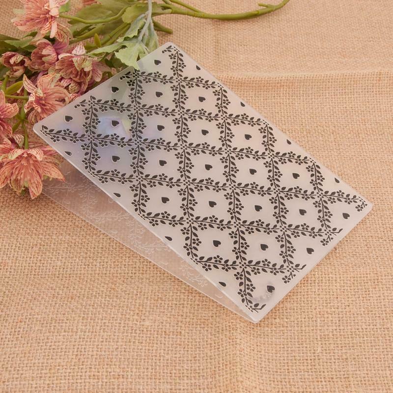 Flower Vine Plastic Embossing Folder Stencil Template DIY Craft Making Scrapbook